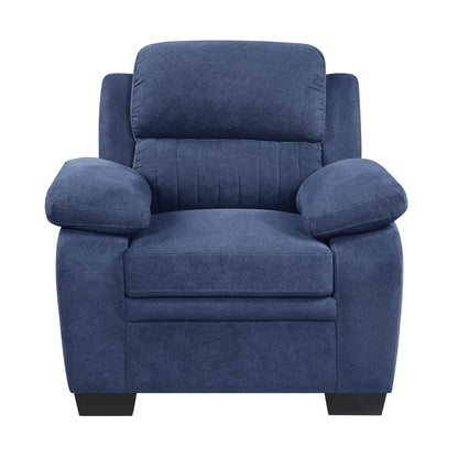 Homelegance Holleman Accent Chair in Textured Blue Fabric 9333BU-1
