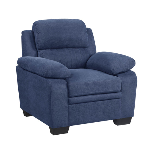 Homelegance Holleman Accent Chair in Textured Blue Fabric 9333BU-1