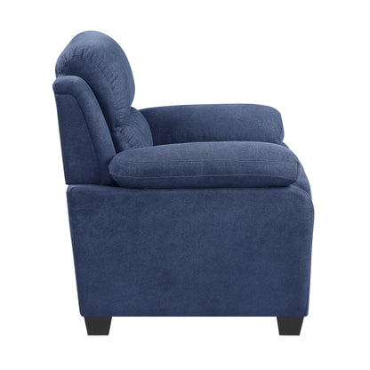 Homelegance Holleman Accent Chair in Textured Blue Fabric 9333BU-1