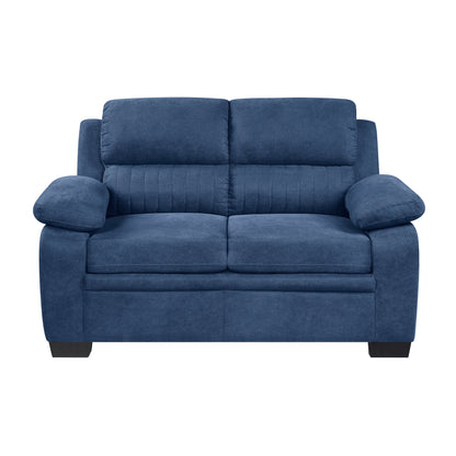 Homelegance Holleman Loveseat in Textured Blue Upholstery 9333BU-2