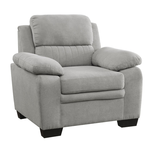 Homelegance Holleman Accent Chair in Textured Gray Fabric 9333GY-1