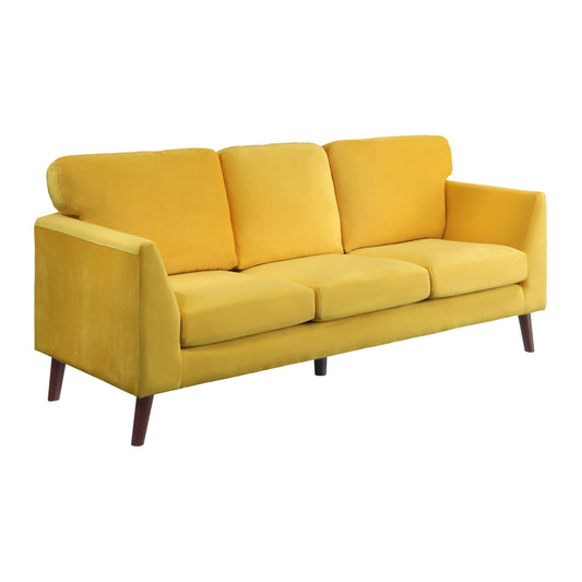 Homelegance Tolley Sectional Sofa in Vibrant Yellow Velvet 9338YW-3