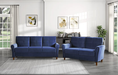 Homelegance Dunleith Sectional Sofa in Luxurious Blue Velvet 9348BUE-3