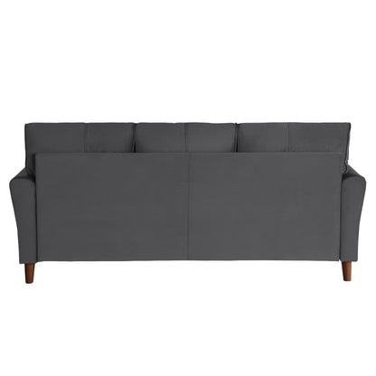 Homelegance Dunleith Sectional Sofa Gray Velvet Modern Elegance 9348GRY-3