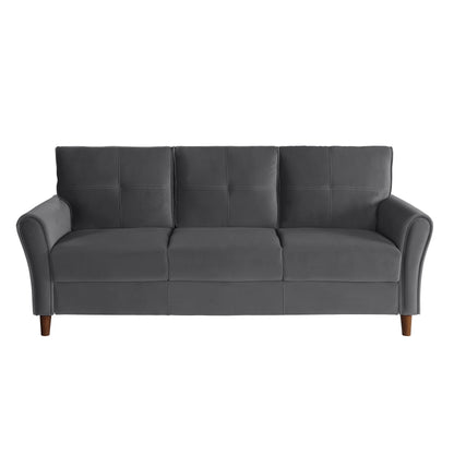 Homelegance Dunleith Sectional Sofa Gray Velvet Modern Elegance 9348GRY-3