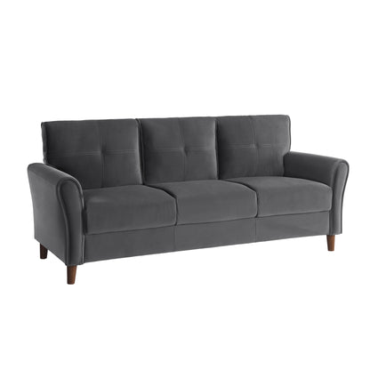 Homelegance Dunleith Sectional Sofa Gray Velvet Modern Elegance 9348GRY-3