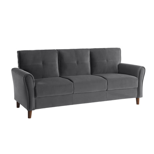 Homelegance Dunleith Sectional Sofa Gray Velvet Modern Elegance 9348GRY-3