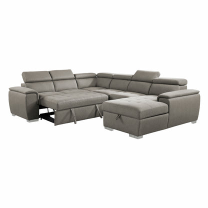 Homelegance Berel Sectional Sofa in Brown 9355BR-42LRC