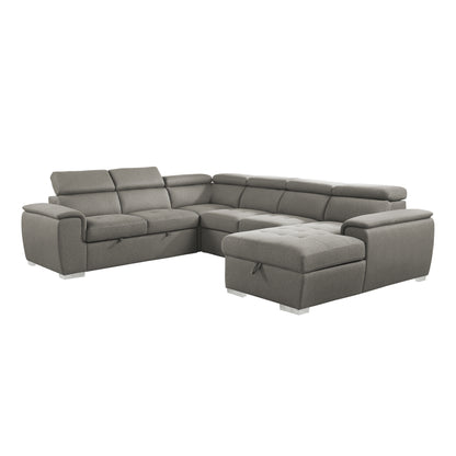 Homelegance Berel Sectional Sofa in Brown 9355BR-42LRC