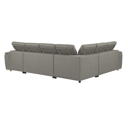 Homelegance Berel Sectional Sofa in Brown 9355BR-42LRC