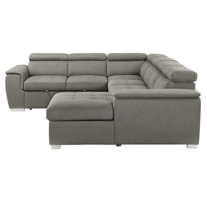 Homelegance Berel Sectional Sofa in Brown 9355BR-42LRC