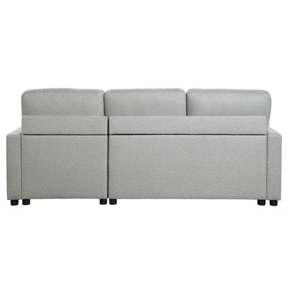 Homelegance Brandolyn Light Gray Reversible Sectional Sofa with Pull-Out Bed 9359GRY-SC