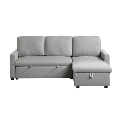 Homelegance Brandolyn Light Gray Reversible Sectional Sofa with Pull-Out Bed 9359GRY-SC