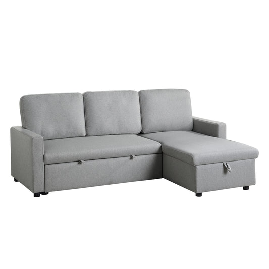 Homelegance Brandolyn Light Gray Reversible Sectional Sofa with Pull-Out Bed 9359GRY-SC