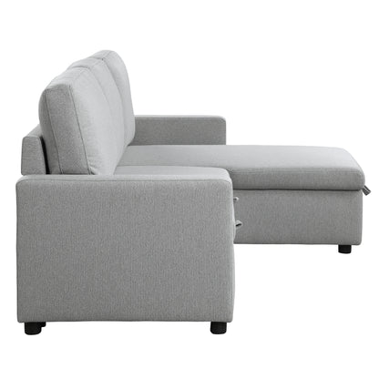 Homelegance Brandolyn Light Gray Reversible Sectional Sofa with Pull-Out Bed 9359GRY-SC