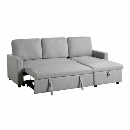 Homelegance Brandolyn Light Gray Reversible Sectional Sofa with Pull-Out Bed 9359GRY-SC