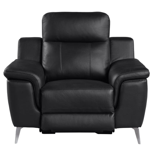 Homelegance Antonio Reclining Chair Power Recliner in Black 9360BLK-1PW