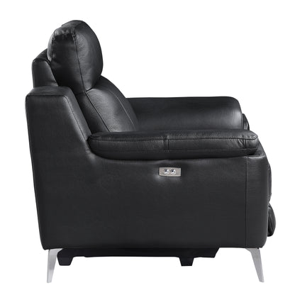 Homelegance Antonio Reclining Chair Power Recliner in Black 9360BLK-1PW