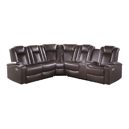 Homelegance Caelan Sectional Sofa in 9366DB-SC Stylish Comfort Design