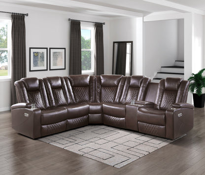 Homelegance Caelan Sectional Sofa in 9366DB-SC Stylish Comfort Design