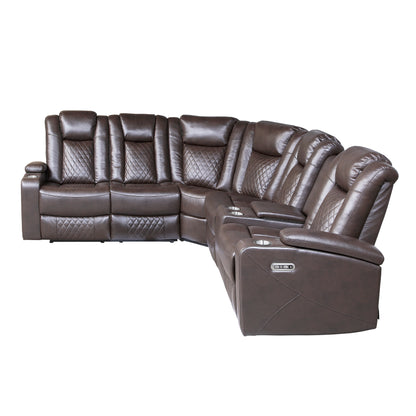 Homelegance Caelan Sectional Sofa in 9366DB-SC Stylish Comfort Design