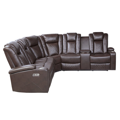 Homelegance Caelan Sectional Sofa in 9366DB-SC Stylish Comfort Design