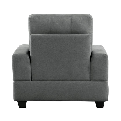 Homelegance Dunstan Accent Chair in Dark Gray Textured Fabric 9367DGY-1N
