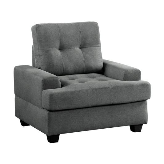 Homelegance Dunstan Accent Chair in Dark Gray Textured Fabric 9367DGY-1N