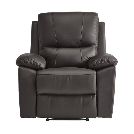 Homelegance Dawson Reclining Chair in Brown Faux Leather 9368BRW-1