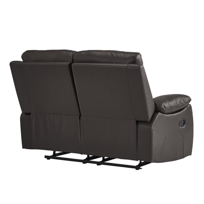 Homelegance Dawson Loveseat Reclining in Brown Faux Leather 9368BRW-2