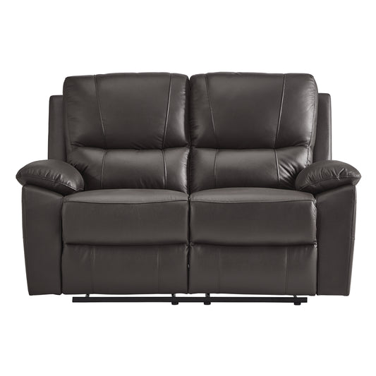 Homelegance Dawson Loveseat Reclining in Brown Faux Leather 9368BRW-2