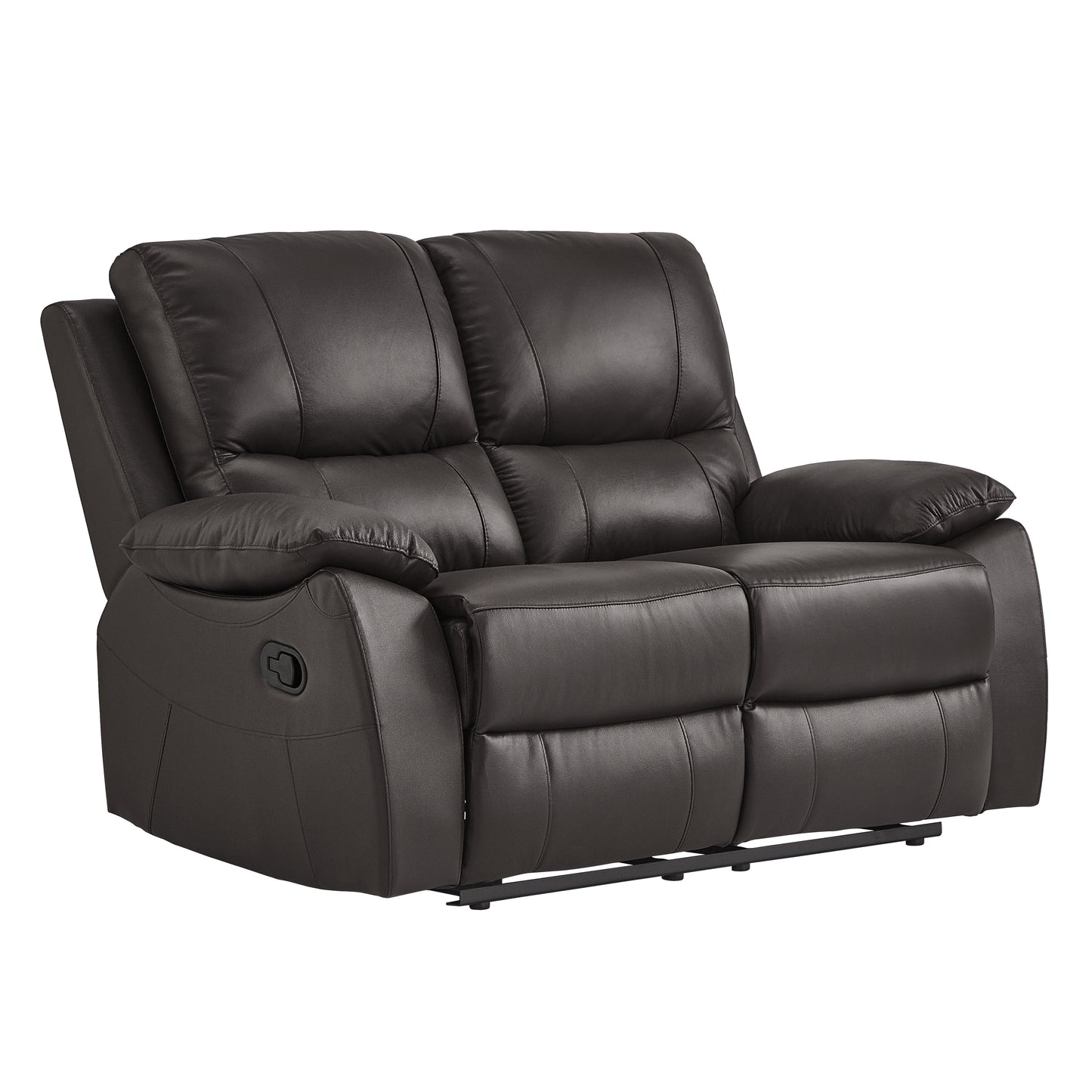 Homelegance Dawson Loveseat Reclining in Brown Faux Leather 9368BRW-2
