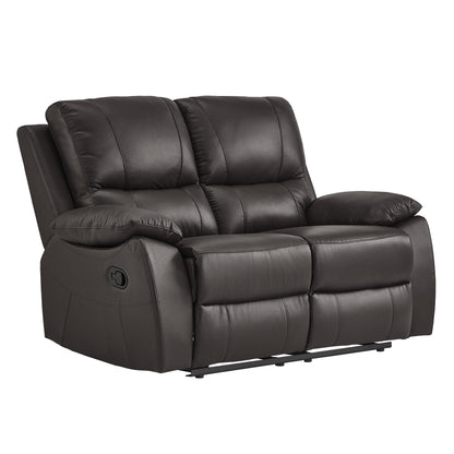 Homelegance Dawson Loveseat Reclining in Brown Faux Leather 9368BRW-2
