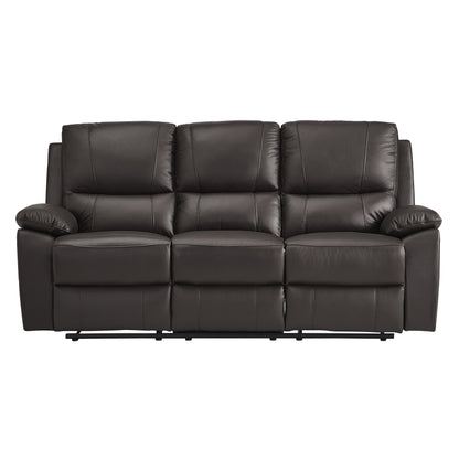 Homelegance Dawson Reclining Sofa in Brown Faux Leather 9368BRW-3