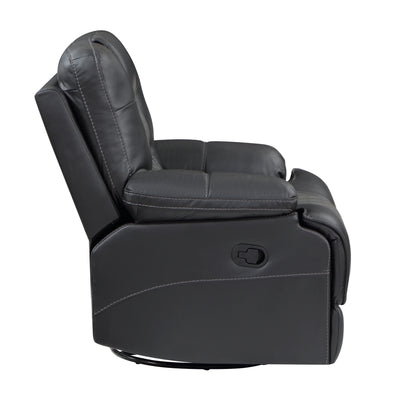 Homelegance Fabian Reclining Chair Swivel Glider in 2-Tone Gray 9388GRY-1