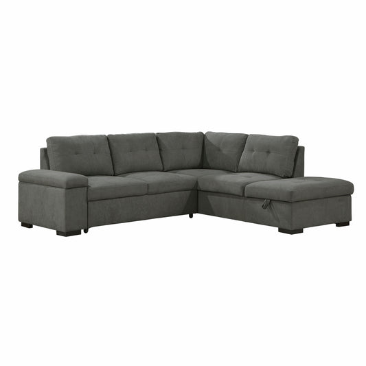 Homelegance Brooklyn Park Sectional Sofa in Dark Gray 9390DG-22LRC