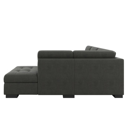 Homelegance Brooklyn Park Sectional Sofa in Dark Gray 9390DG-22LRC