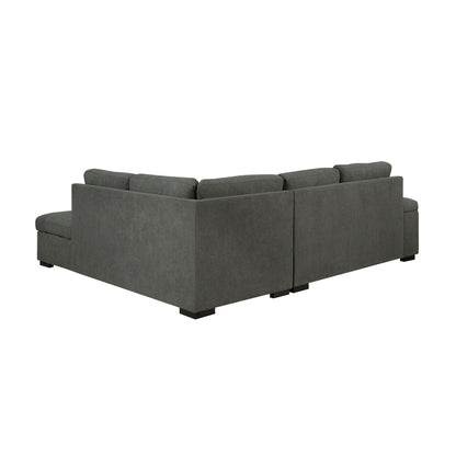 Homelegance Brooklyn Park Sectional Sofa in Dark Gray 9390DG-22LRC