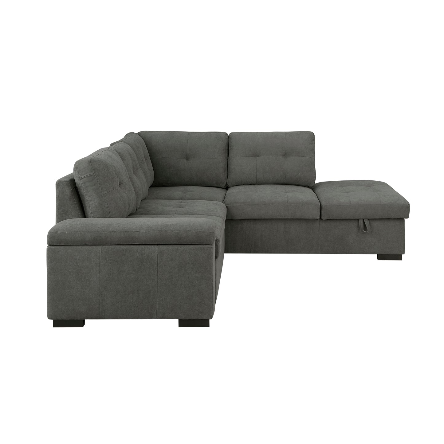 Homelegance Brooklyn Park Sectional Sofa in Dark Gray 9390DG-22LRC
