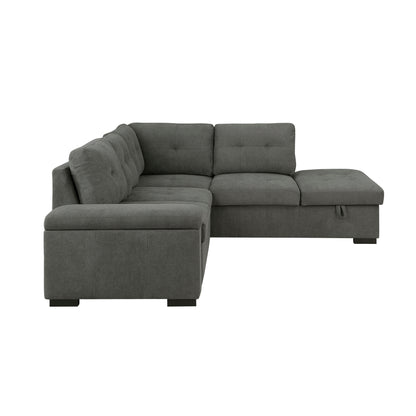 Homelegance Brooklyn Park Sectional Sofa in Dark Gray 9390DG-22LRC