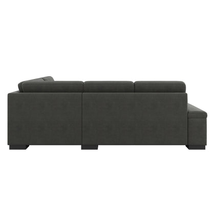 Homelegance Brooklyn Park Sectional Sofa in Dark Gray 9390DG-22LRC