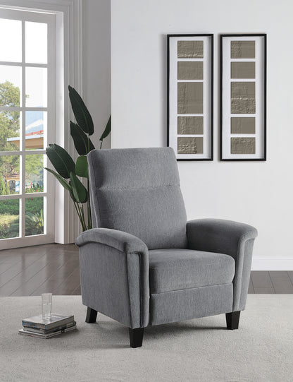 Homelegance Weiser Reclining Chair in Gray Chenille with Dark Brown Feet 9400CNGY-1