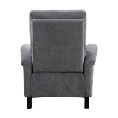 Homelegance Weiser Reclining Chair in Gray Chenille with Dark Brown Feet 9400CNGY-1
