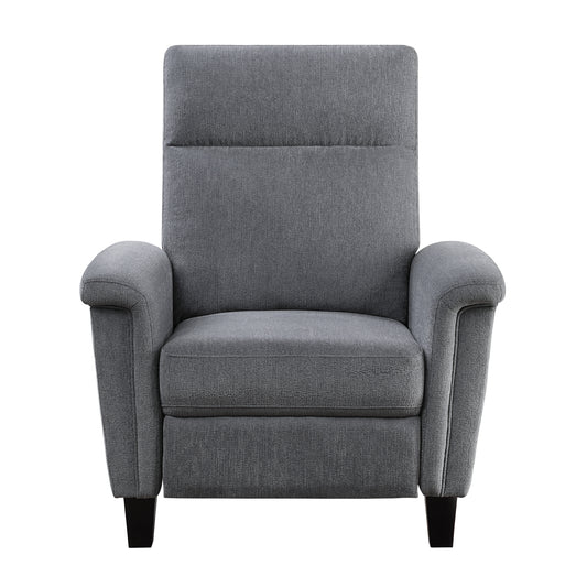 Homelegance Weiser Reclining Chair in Gray Chenille with Dark Brown Feet 9400CNGY-1