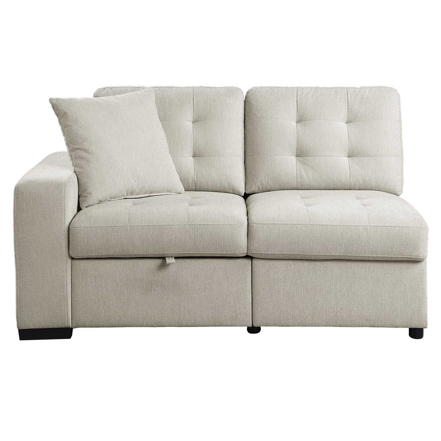 Homelegance Logansport Sectional Sofa in Beige 9401BEG-42LRU