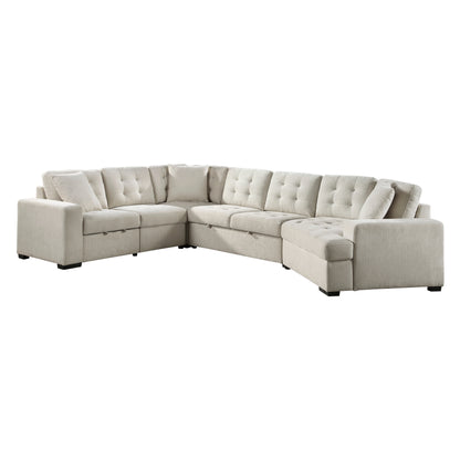Homelegance Logansport Sectional Sofa in Beige 9401BEG-42LRU
