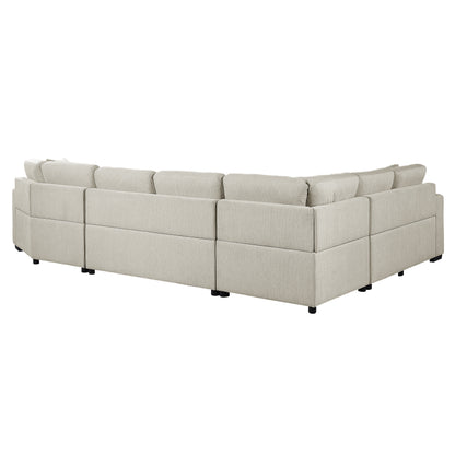 Homelegance Logansport Sectional Sofa in Beige 9401BEG-42LRU
