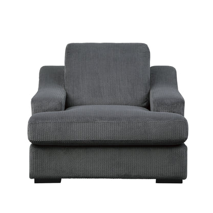 Homelegance Orofino Accent Chair in Dark Gray Textured Microfiber 9404DG-1