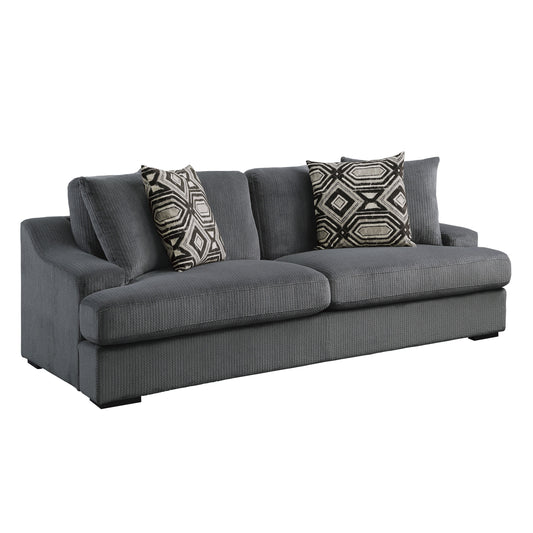 Homelegance Orofino Dark Gray Textured Microfiber Sectional Sofa 9404DG-3