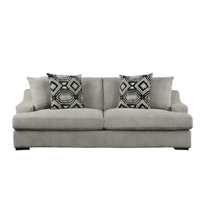 Homelegance Orofino Gray Textured Microfiber Sectional Sofa 9404GY-3